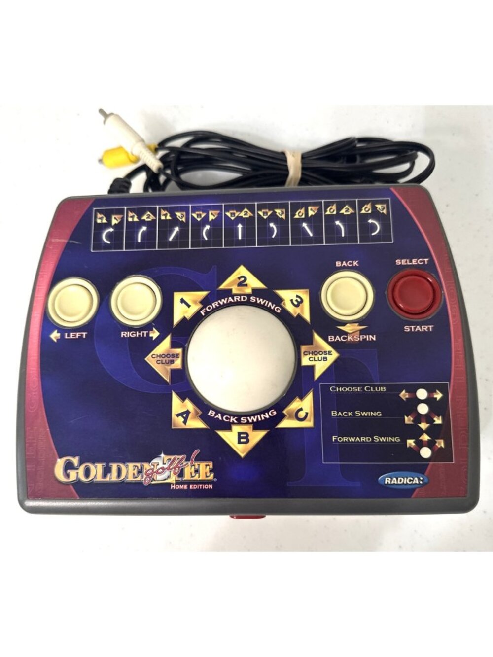 Radica Golden Tee Golf Home Edition Plug & Play TV Game Trackball RCA Untested